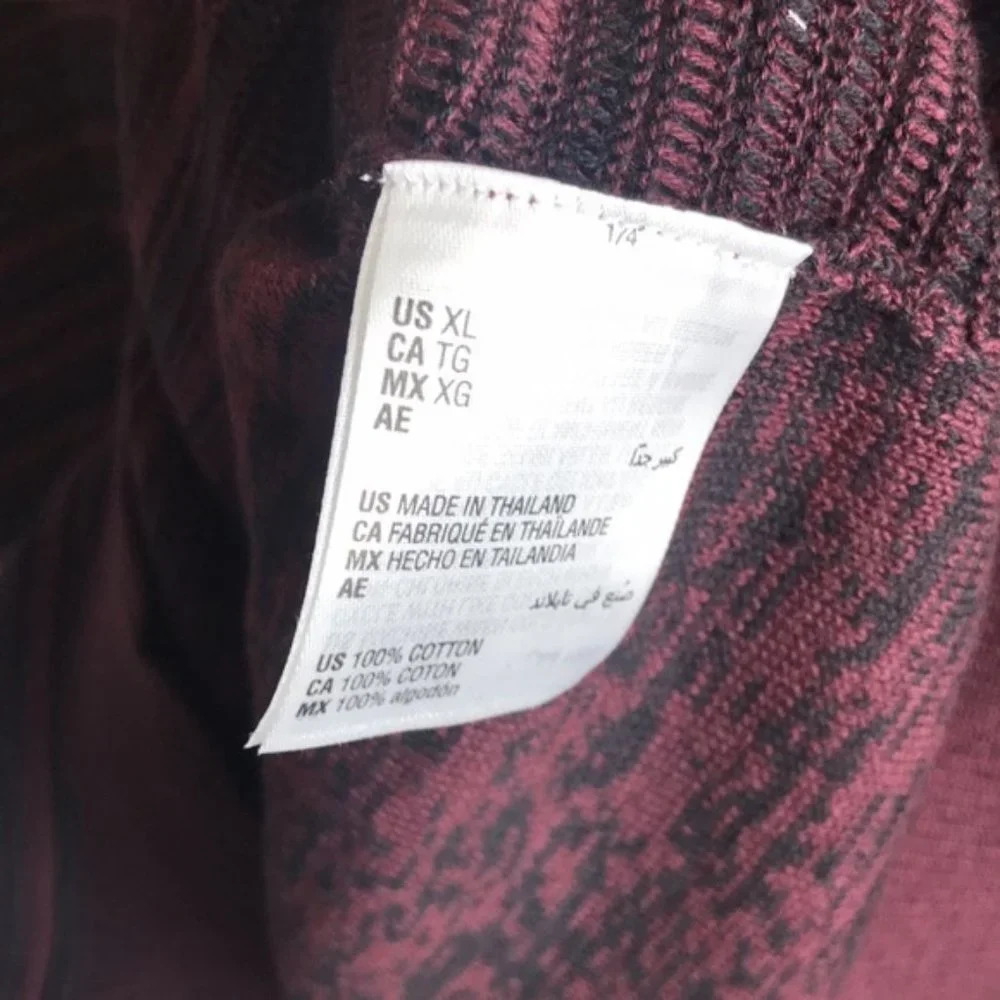 NWT Macy's Alfani Men's Sweater Port Red Ottoman Textured Crewneck - Picture 8 of 14